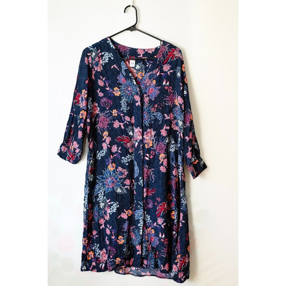 GAP Blue‎ Floral maxi dress 6